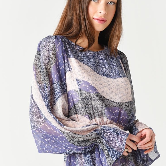 BB Dakota​Easy Breezy Patchwork Floral-Print Top - Picture 2 of 16